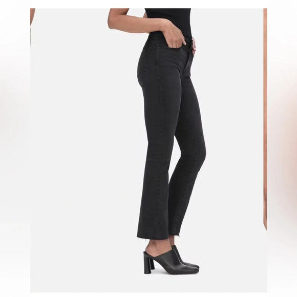 Frame Le Crop Mini Boot Black size 26  Raw Hemline Streetwear Edgy. NWOT - Picture 5 of 17